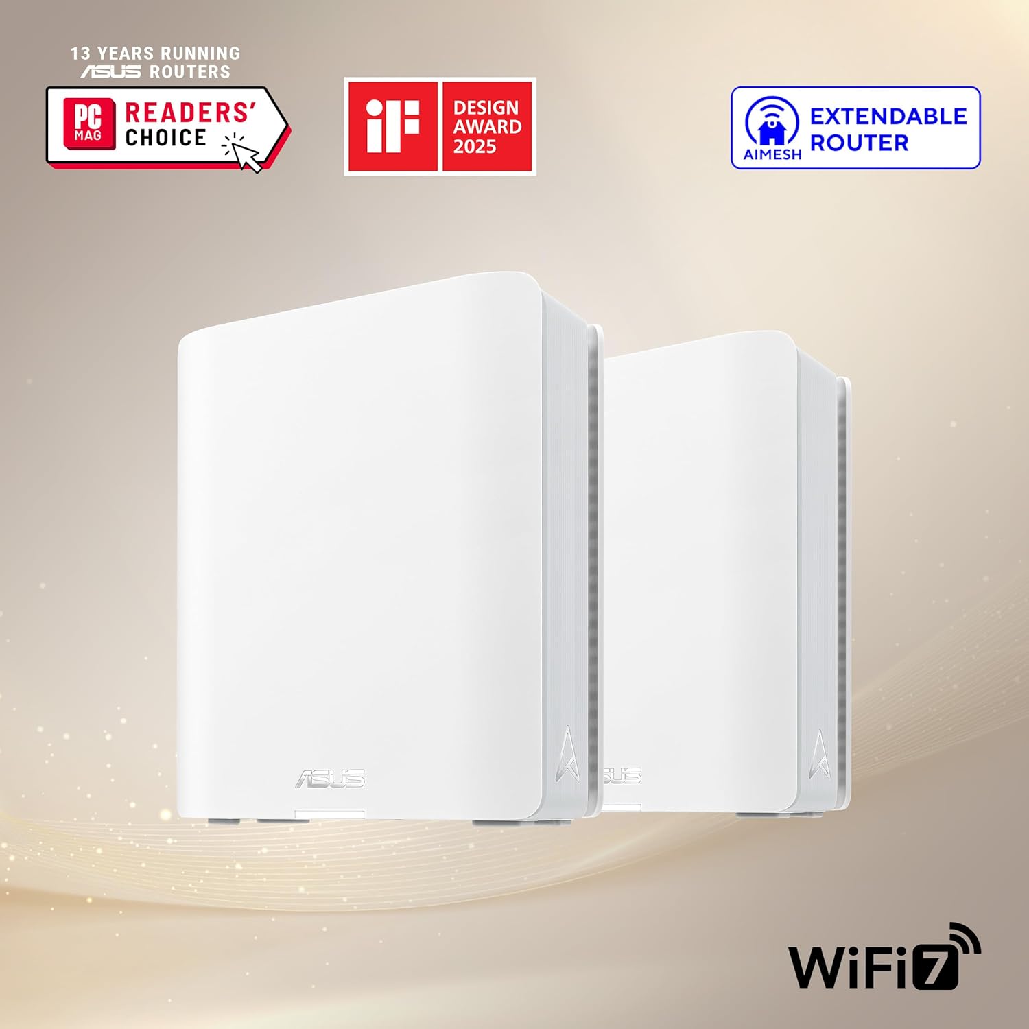 ASUS ZenWiFi BT10 Tri-Band WiFi 7 Mesh  18 Gbps  6000 sq.ft (2pk)  Dual 10G Ports  Security and Parental Controls Included  Smart Home Master SSIDs  4G & 5G Mobile Tethering