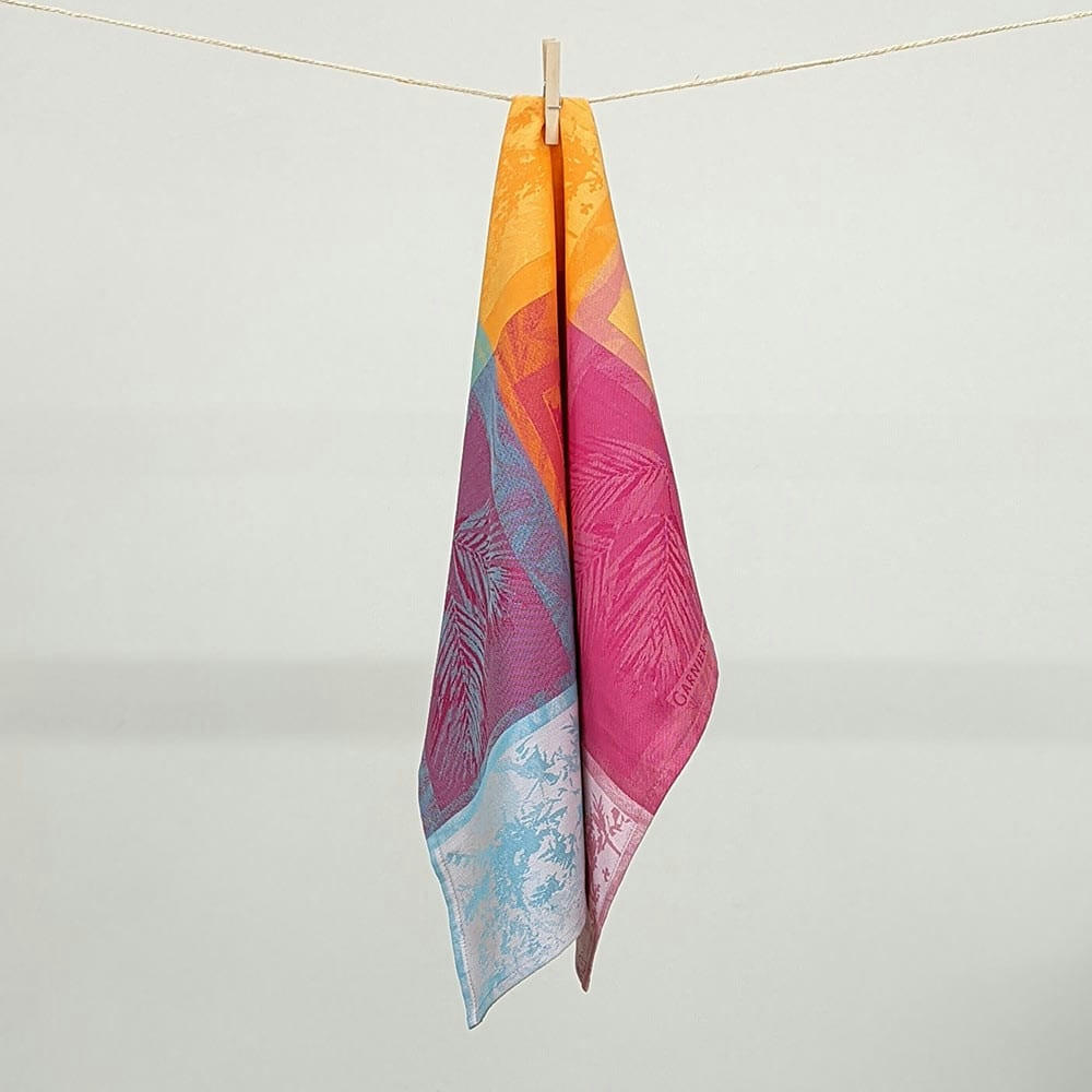 MILLE VEGETAUX ARC EN CIEL - Torchon  pur coton multicolore 56x77