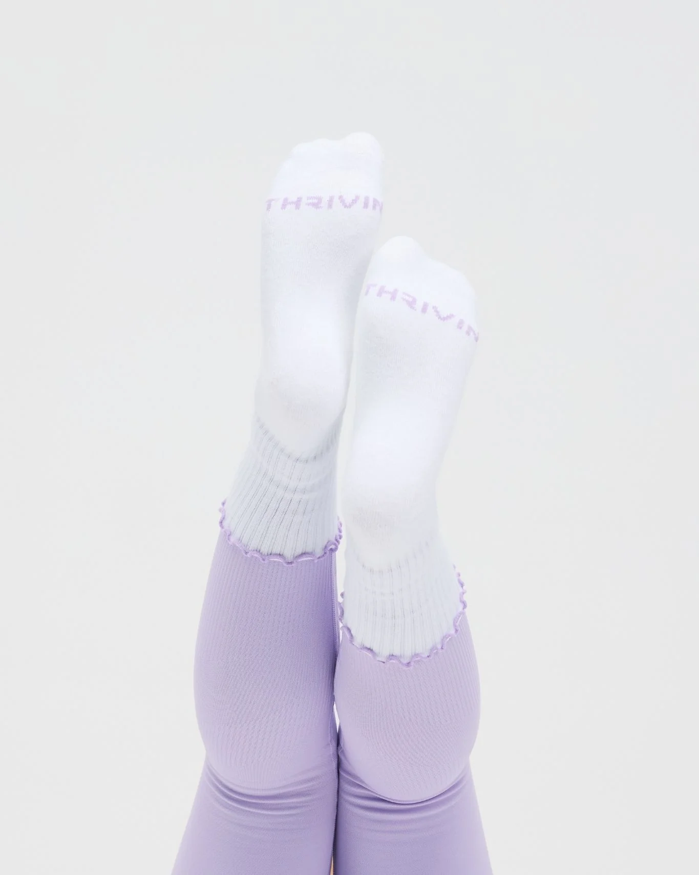 THRIVIN Frill Ruffle Socks | Lilac
