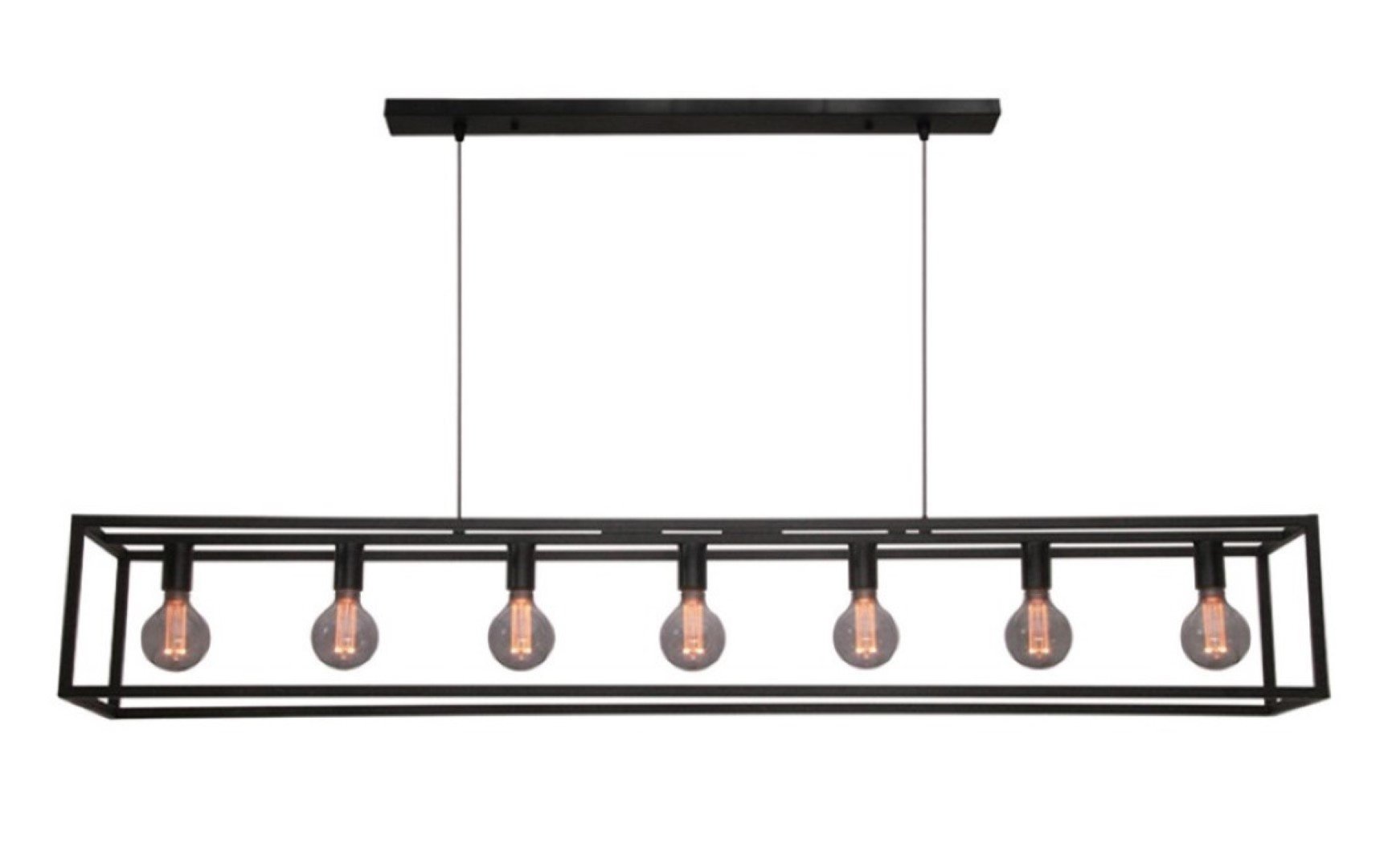 Freelight hanglamp Esteso - 7 lichts - 168x 140 cm - zwart