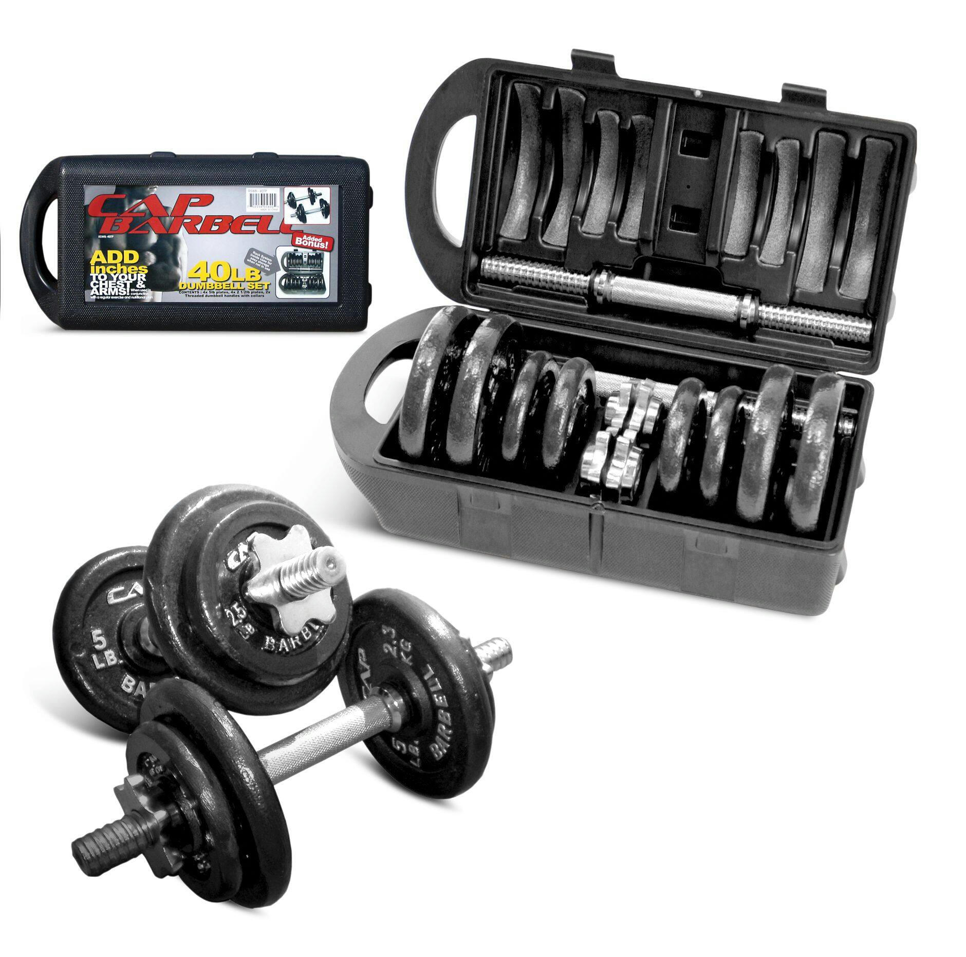 Cap Barbell Dumbbell Weight Set, 40-lb Set