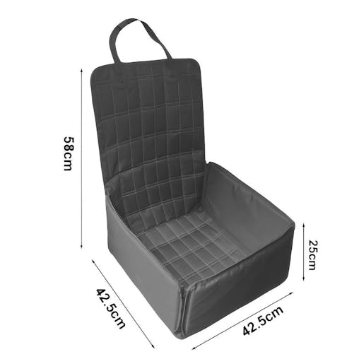 SOGA Black Car Pet Sitting Bag Breathable Safety Travel Portable Carrier Pouch Travel Essentials