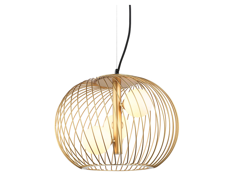 Lampa wisząca Clarisa 3-punktwa stalowa złota