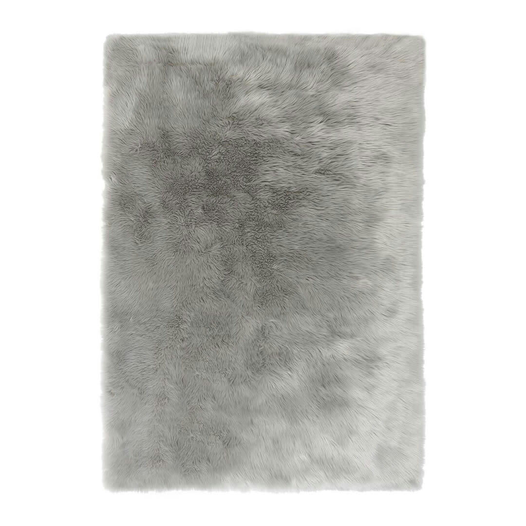 SHEEPSKIN - Tapis   en polyester gris 160x230