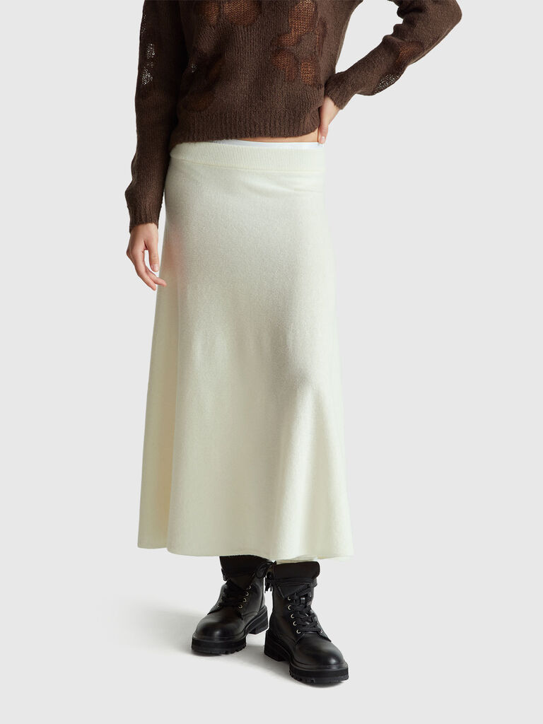 Knit midi skirt