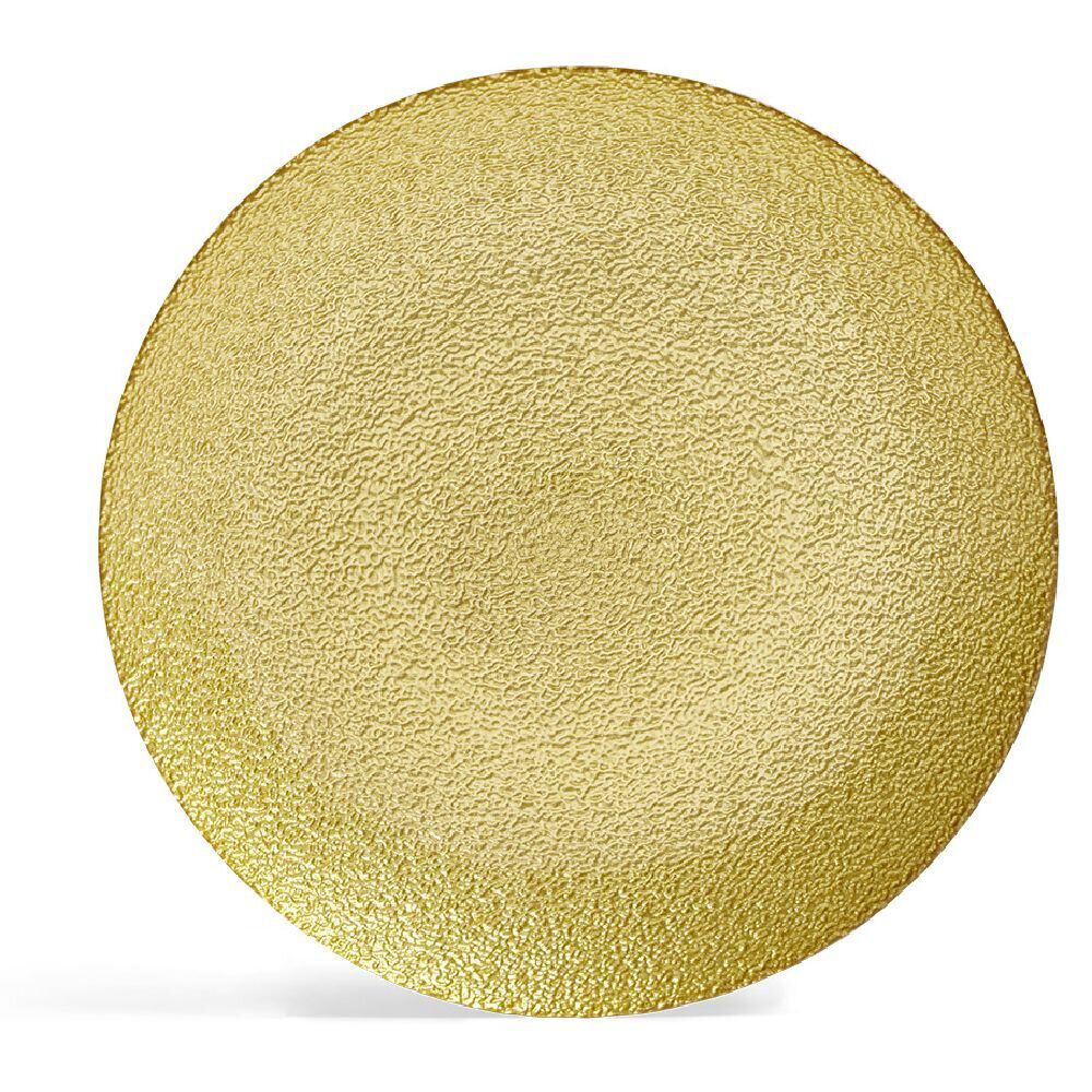 Assiette à dessert ronde doré en verre Ø21cm