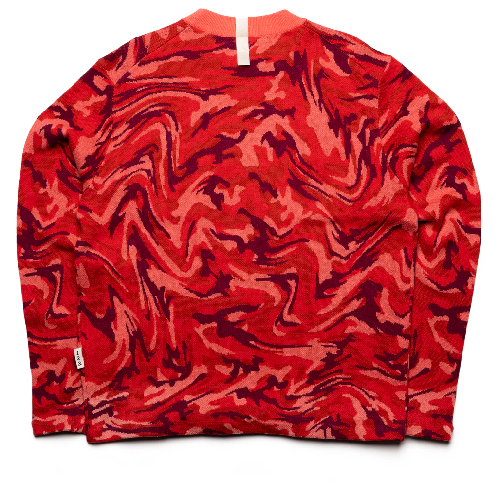 Advisory Board Crystals Camo Crewneck - Red