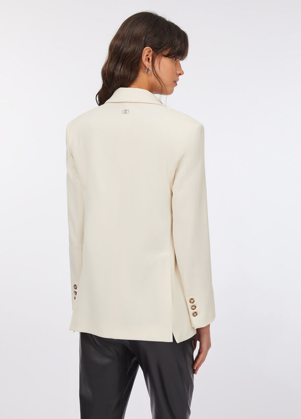 Blazer in tessuto m&eacute;lange