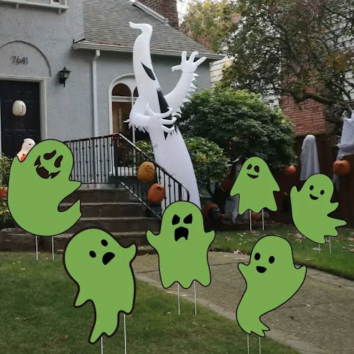 NNETM 6pcs Glowing Ghost Garden Stake