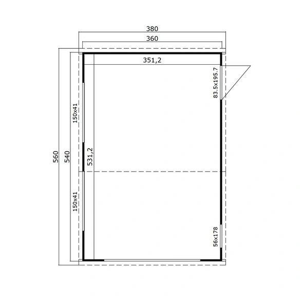 Blockgarage »Bahamas«, B: 360 cm (Außenmaß), Holz