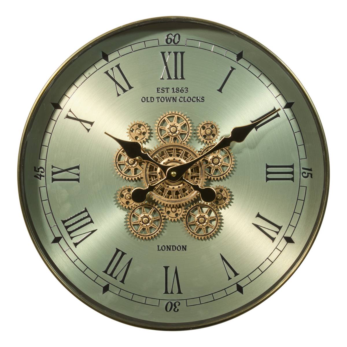Clock "Michel" Green, 45x7.5 cm