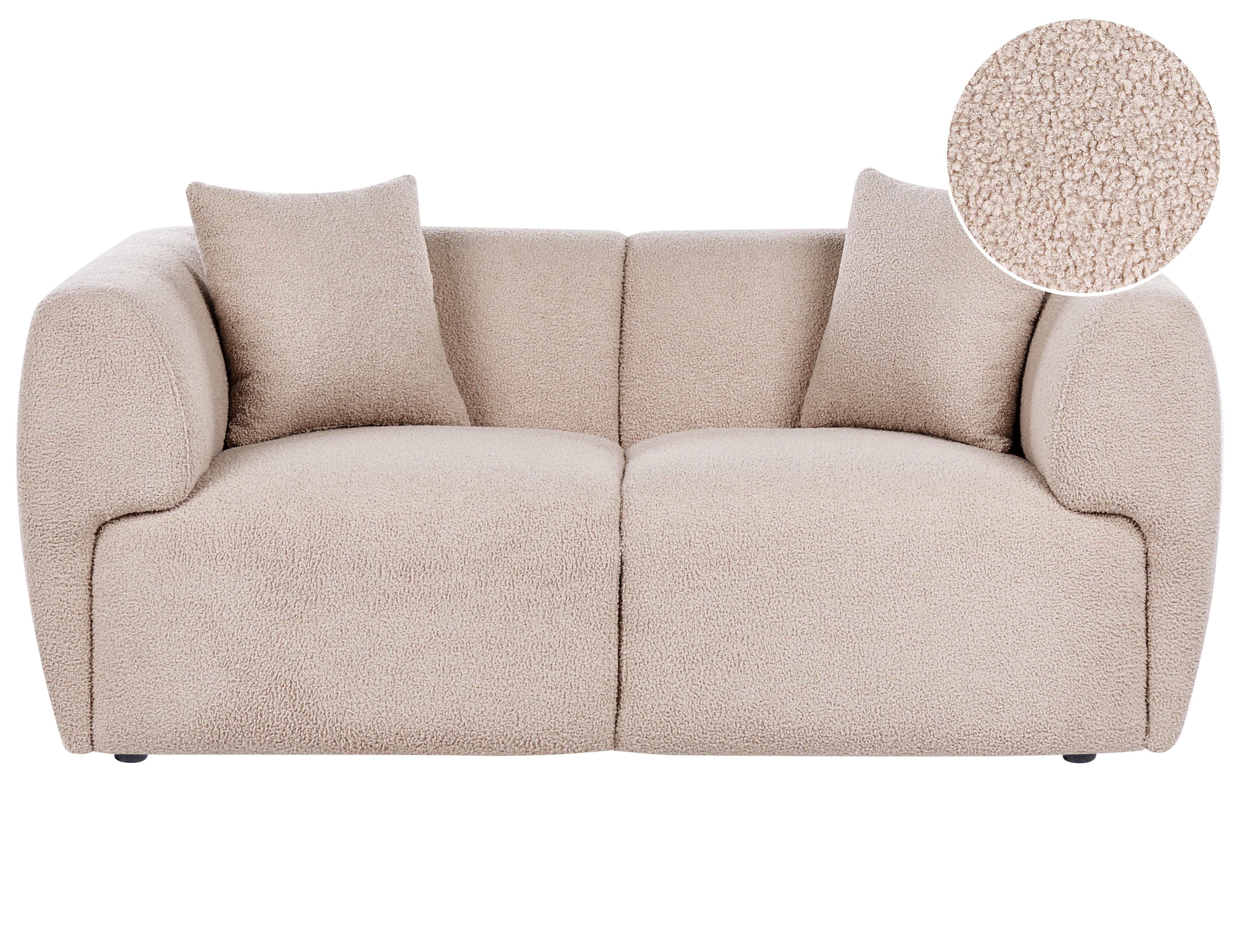 Sofa 2 Seater VALBY Boucle Beige