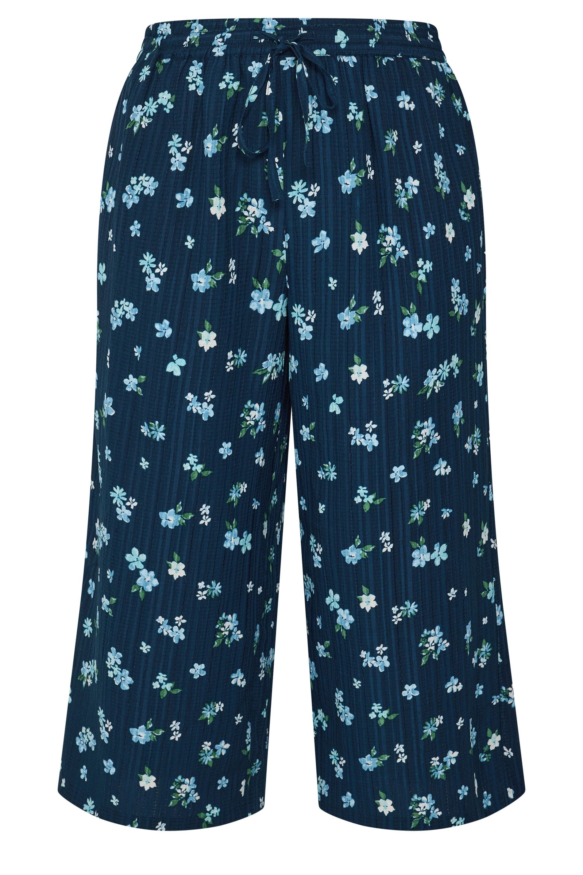 Yours Floral Cropped Trousers