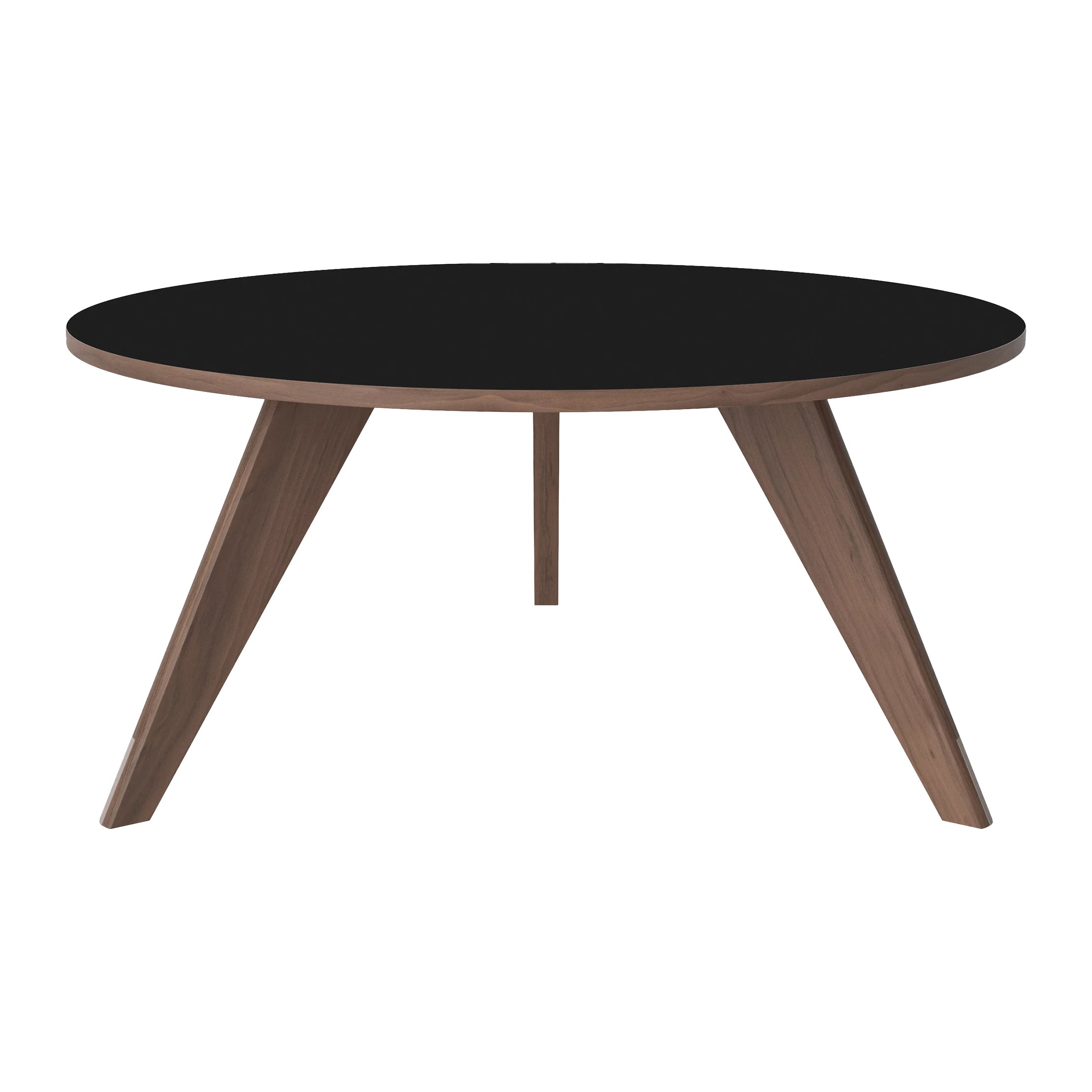Bolia New Mood Salontafel - Geolied Walnoot - Ø 90 cm - Zwart