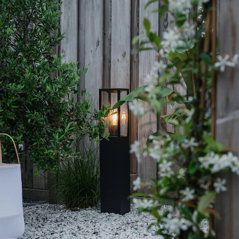 Qazqa sokkellamp charlois zwart e27