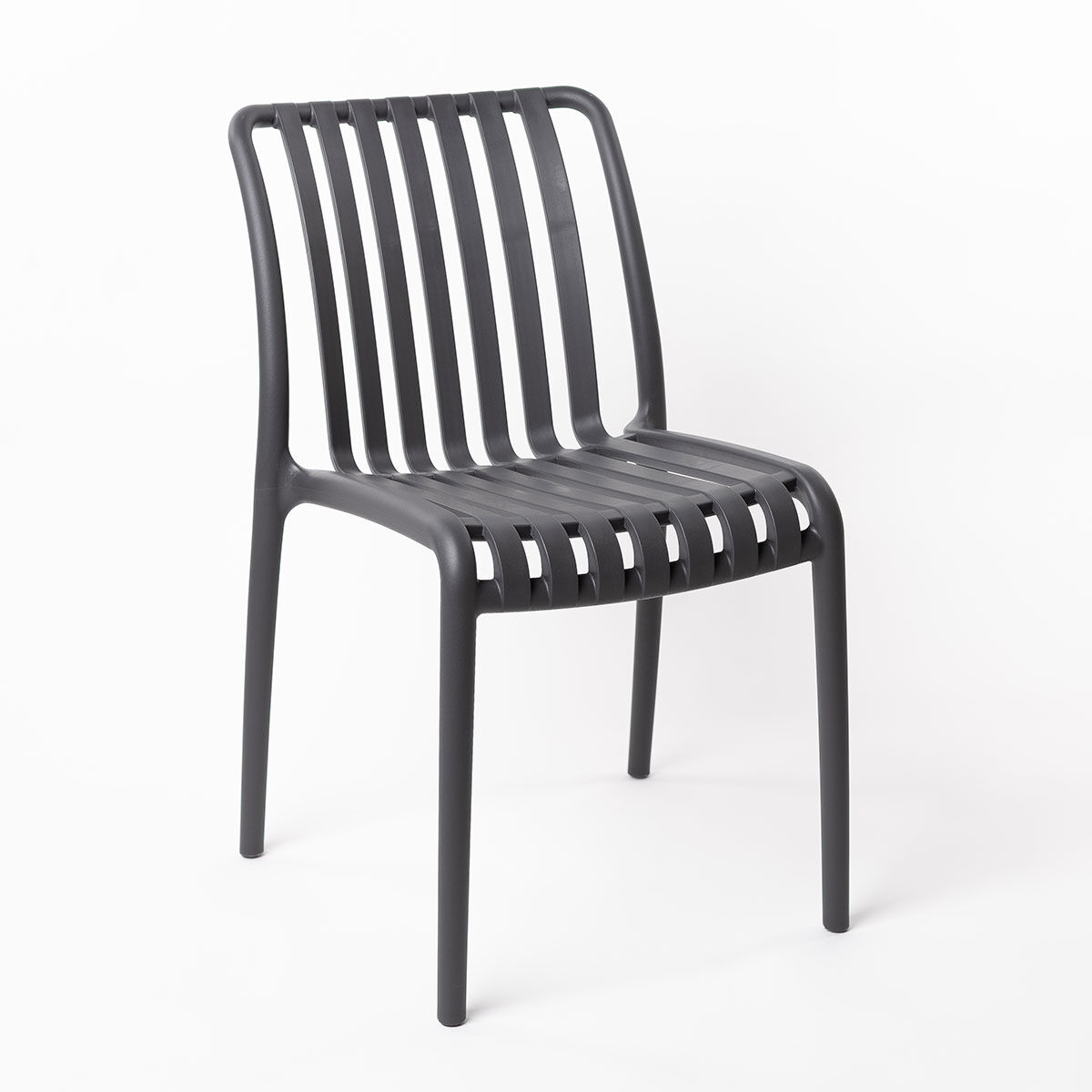 Cadeira empilhável cinza
