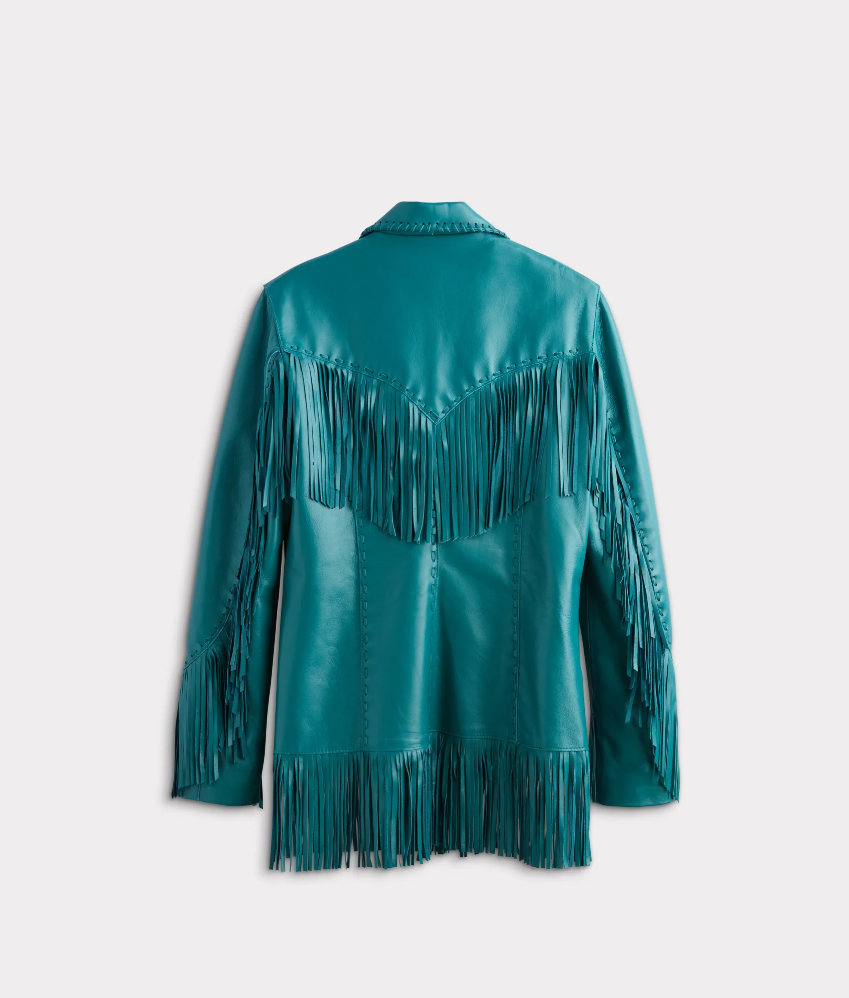 Tallulah Fringe Jacket - Teal