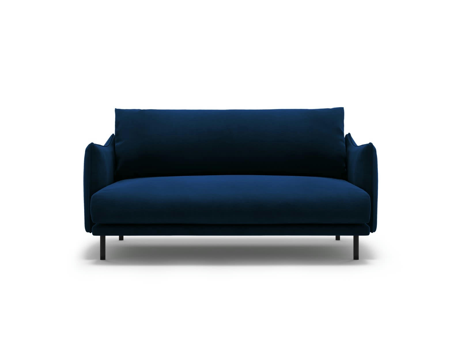 PARIS - Canapé 2 places en Velours Bleu Roi