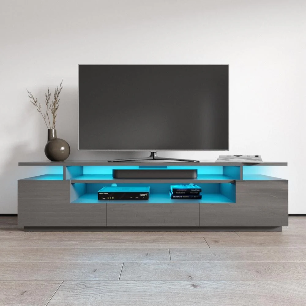 Strick & Bolton Sparkes 77-inch High Gloss TV Stand with LED Lights