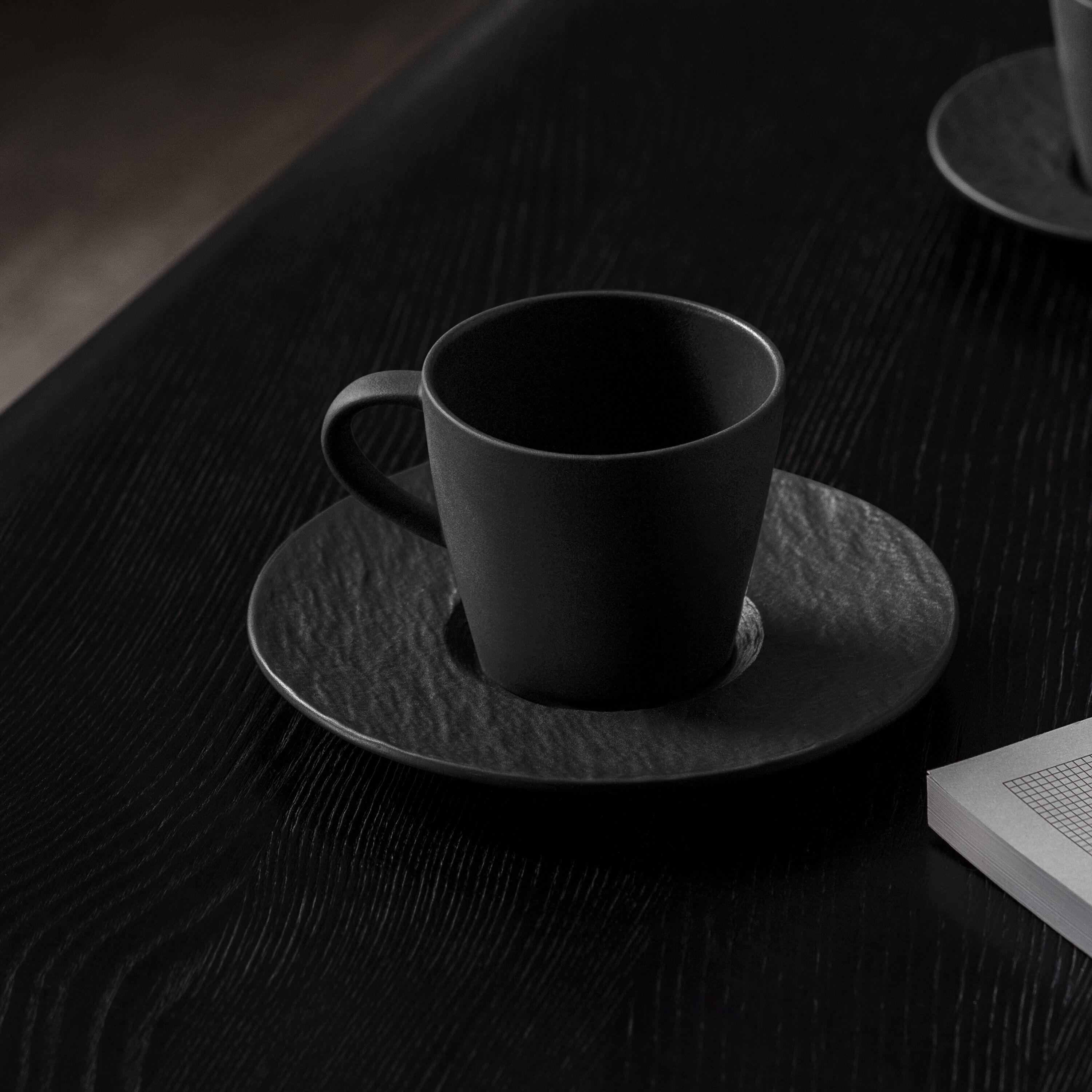 Manufacture Espresso cup - Black, 2.1 oz, Premium Porcelain