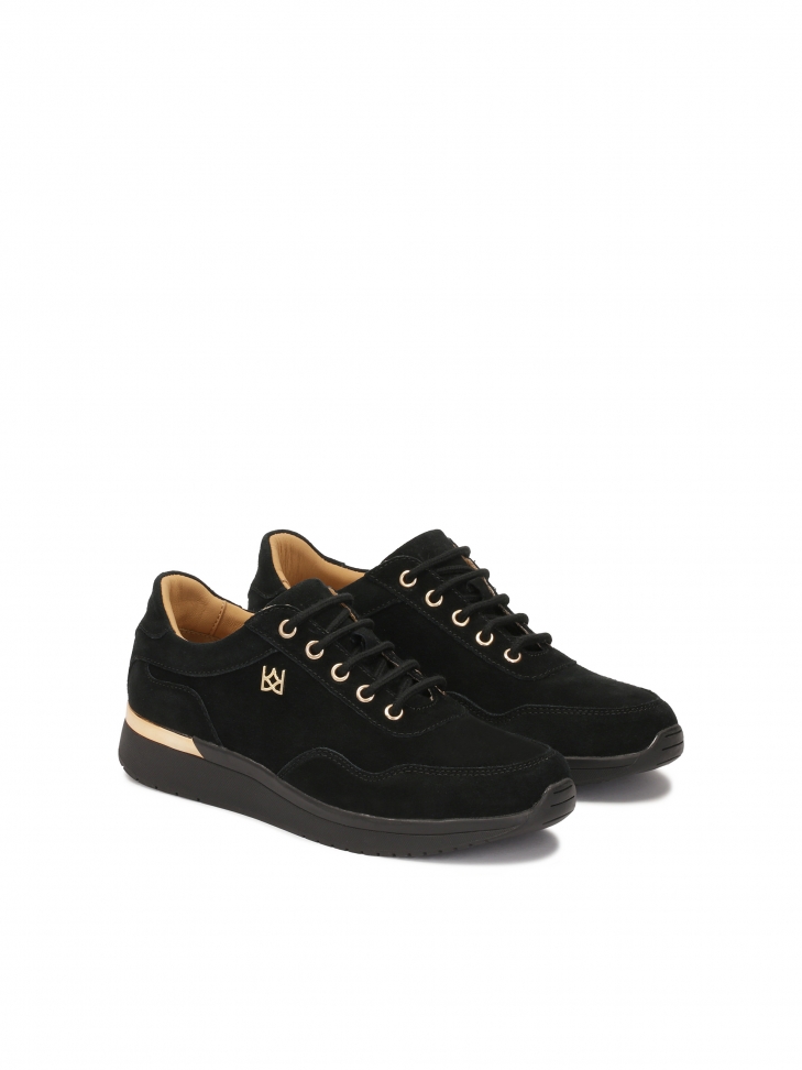 Suede black sneakers