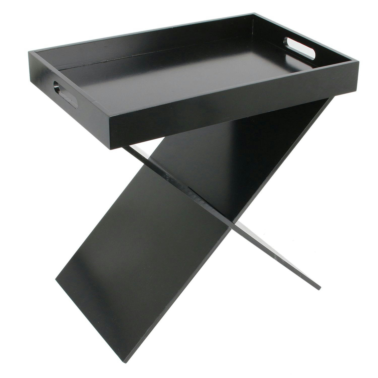 GÉOMÉTRIQUE - Table d'appoint design géométique noir