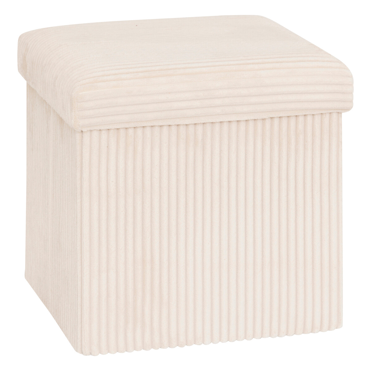 Pufe com arrumação marfim