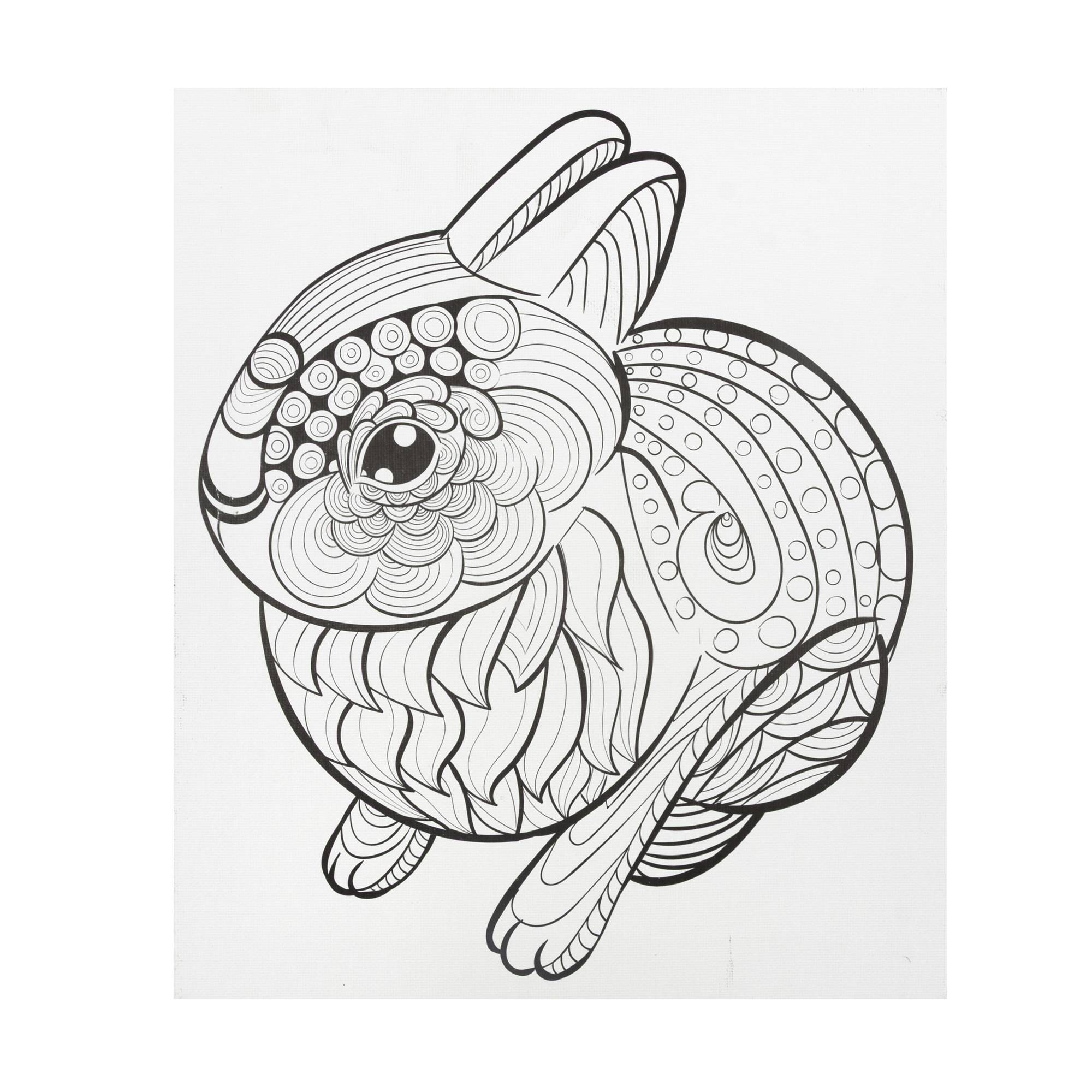 Rabbit Colour-in Canvas