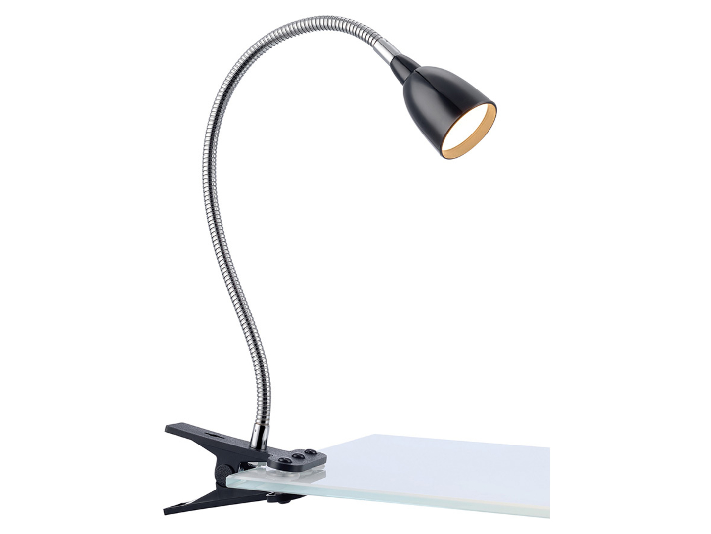 Lampka biurkowa klips Tulip LED metalowa czarna