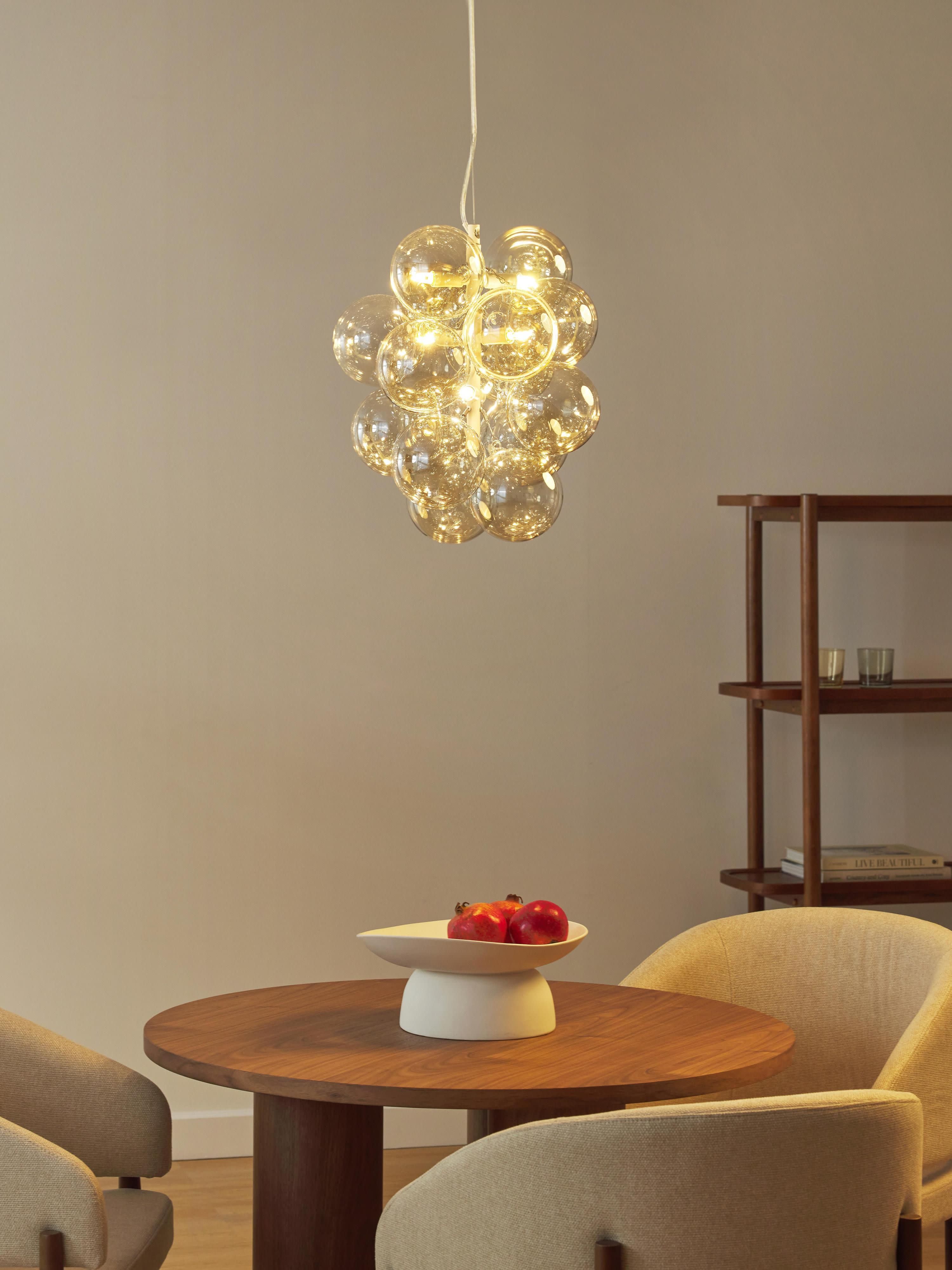 Design Pendelleuchte Bubbles aus Glas