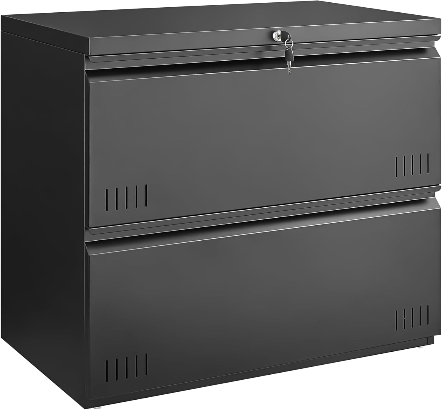 Approgreent 2 Drawer File Cabinet, File Cabinets for Home Office, Printer Stand, File Cabinet with Lock, Lateral Filing Cabinet for A4/Letter/Legal Size File Folders, Assembly Required(Black)
