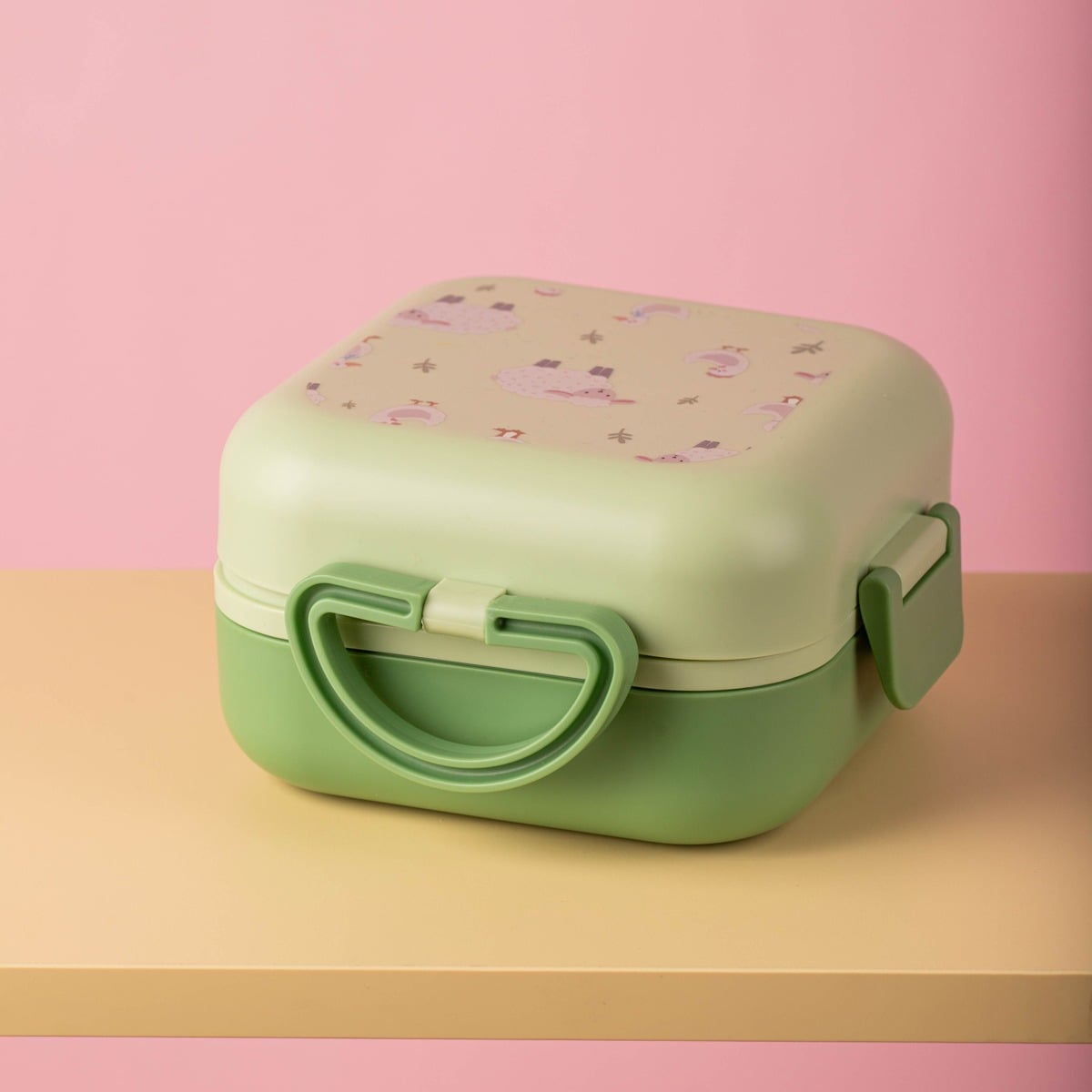 Lunchbox B2 PECORA zielony w owieczki 1150ml