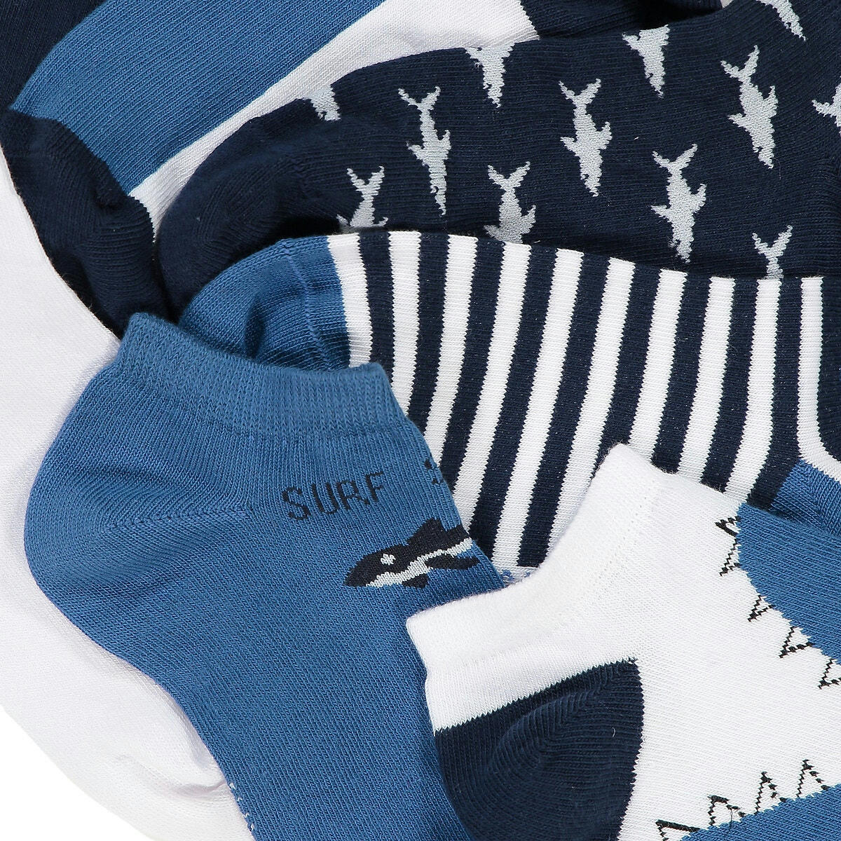Lot de 7 paires de socquettes motif requin