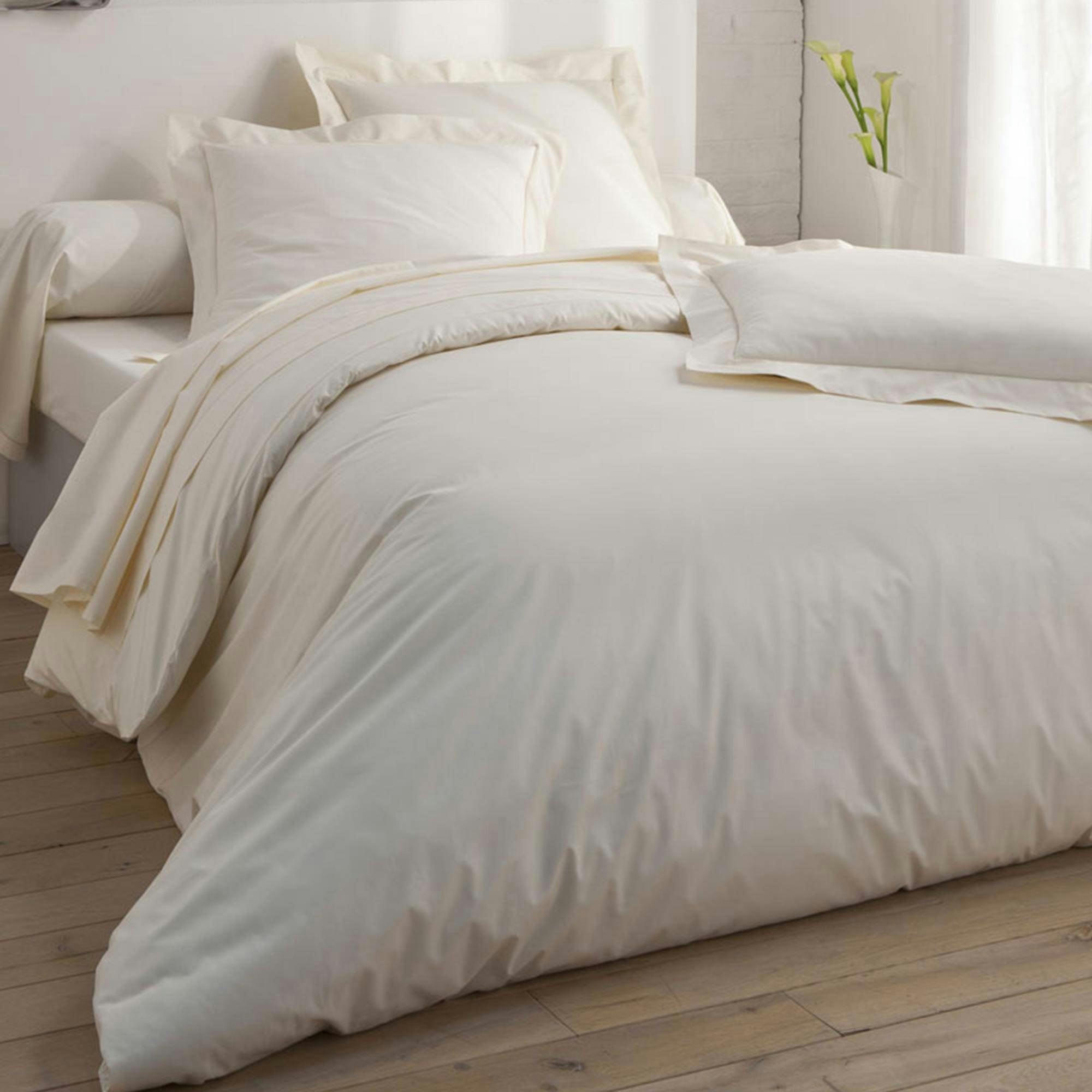 PERCALE 2015 - Taie volant 50x70 blanc ivoire en coton
