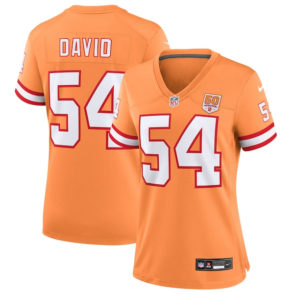 Lavonte David  Tampa Bay Buccaneers Nike Women's 50th Season Game Jersey - Creamsicle/Red/White
