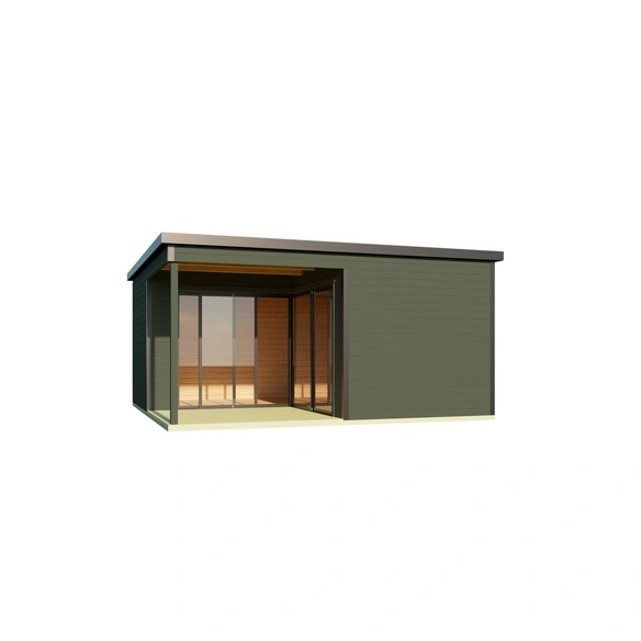 Gartenhaus »Domeo«, BxHxT: 519,6 x 250,8 x 519,6 cm (Außenmaß inkl. Dachüberstand), grüngrau