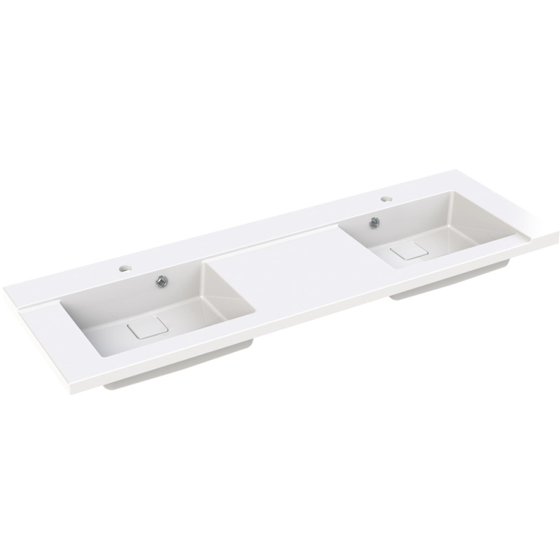Plan de toilette King blanc brillant 140 cm ALLIBERT