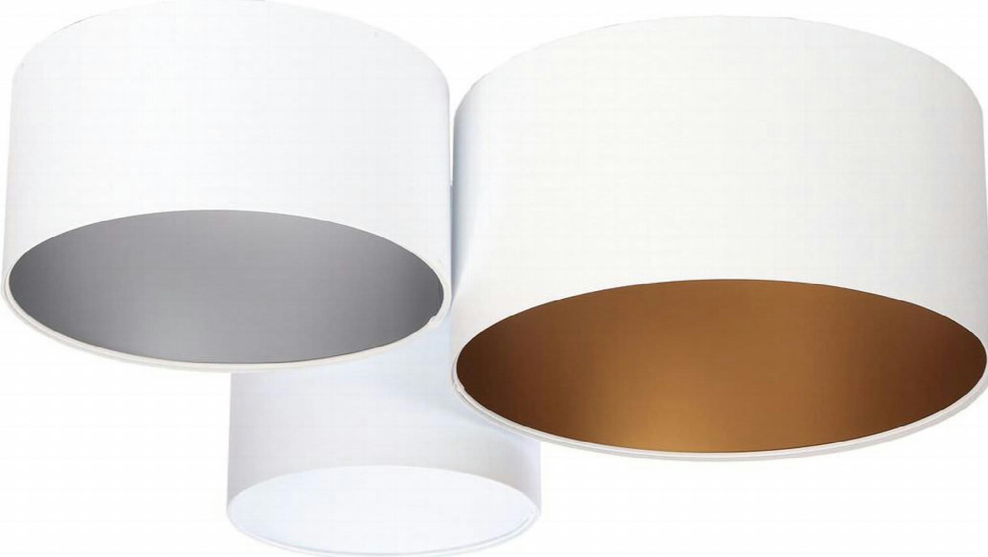 TRIO - Plafonnier Tissu Blanc