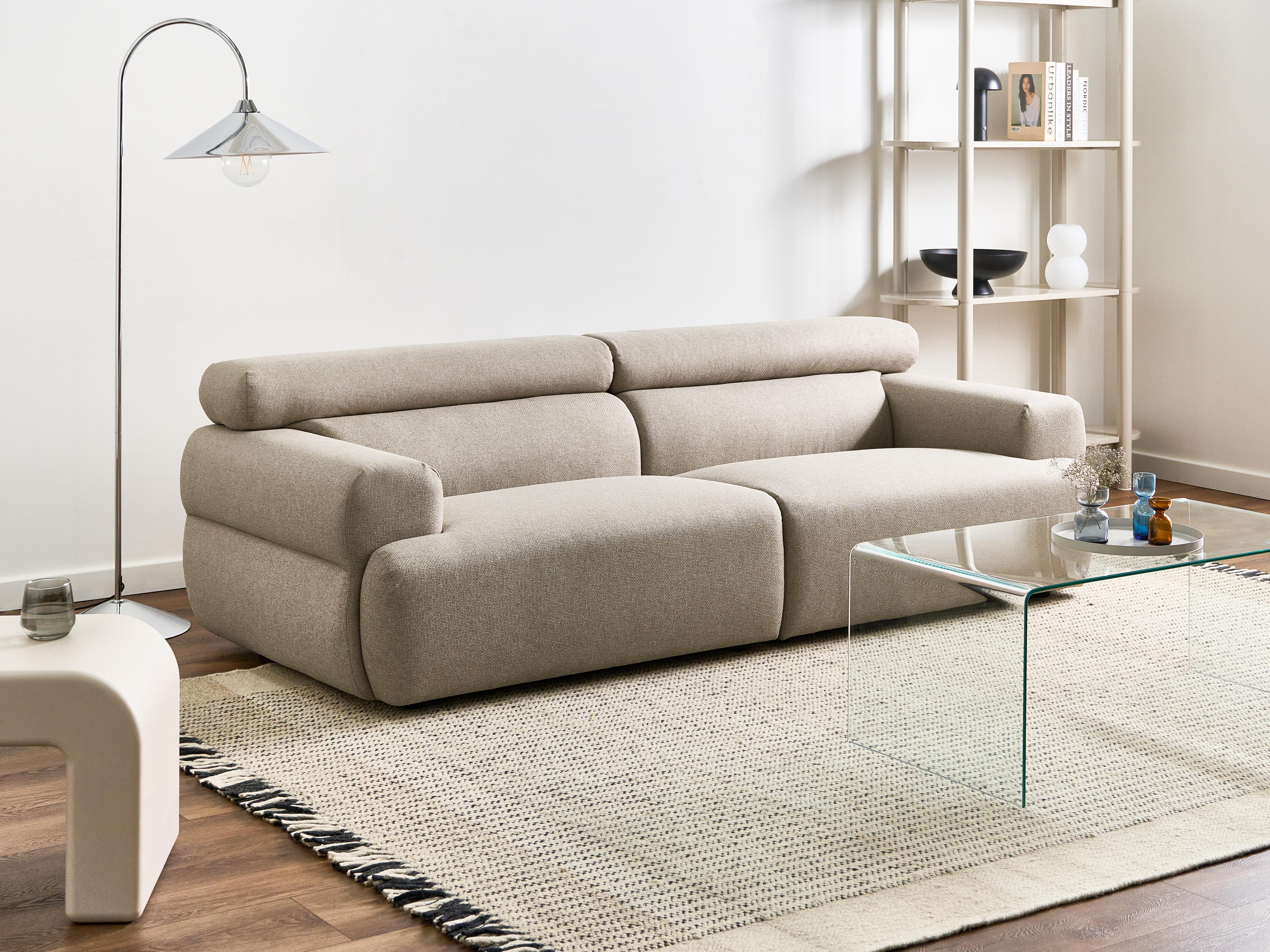 Sofa 3 Seater HOVDEN Fabric Beige