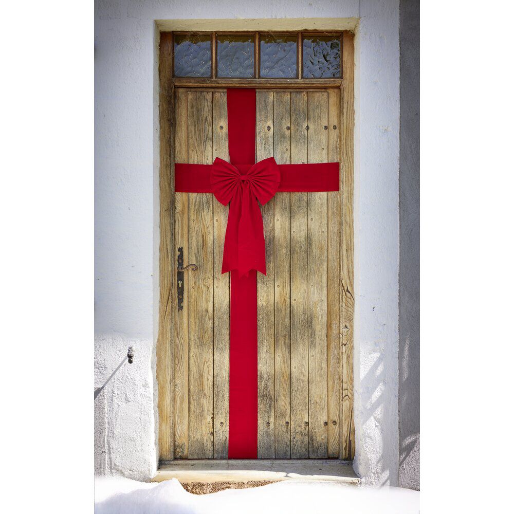 Noeud de porte XL tissu rouge 200x430cm