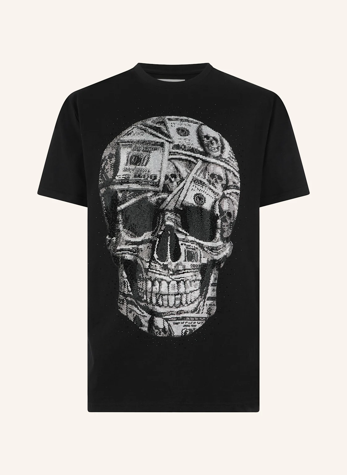 PHILIPP PLEIN Kurzarm-Rundhals-T-Shirt SKULL