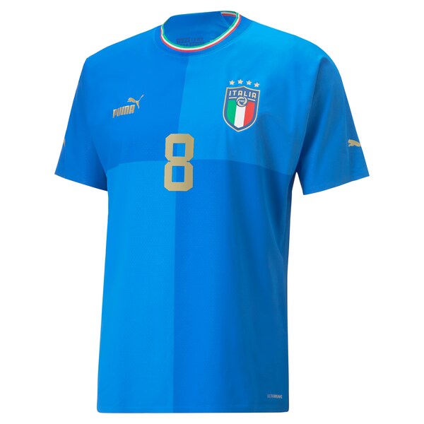 Jorginho Italy National Team Puma 2022/23 Home Authentic Player Jersey - Blue