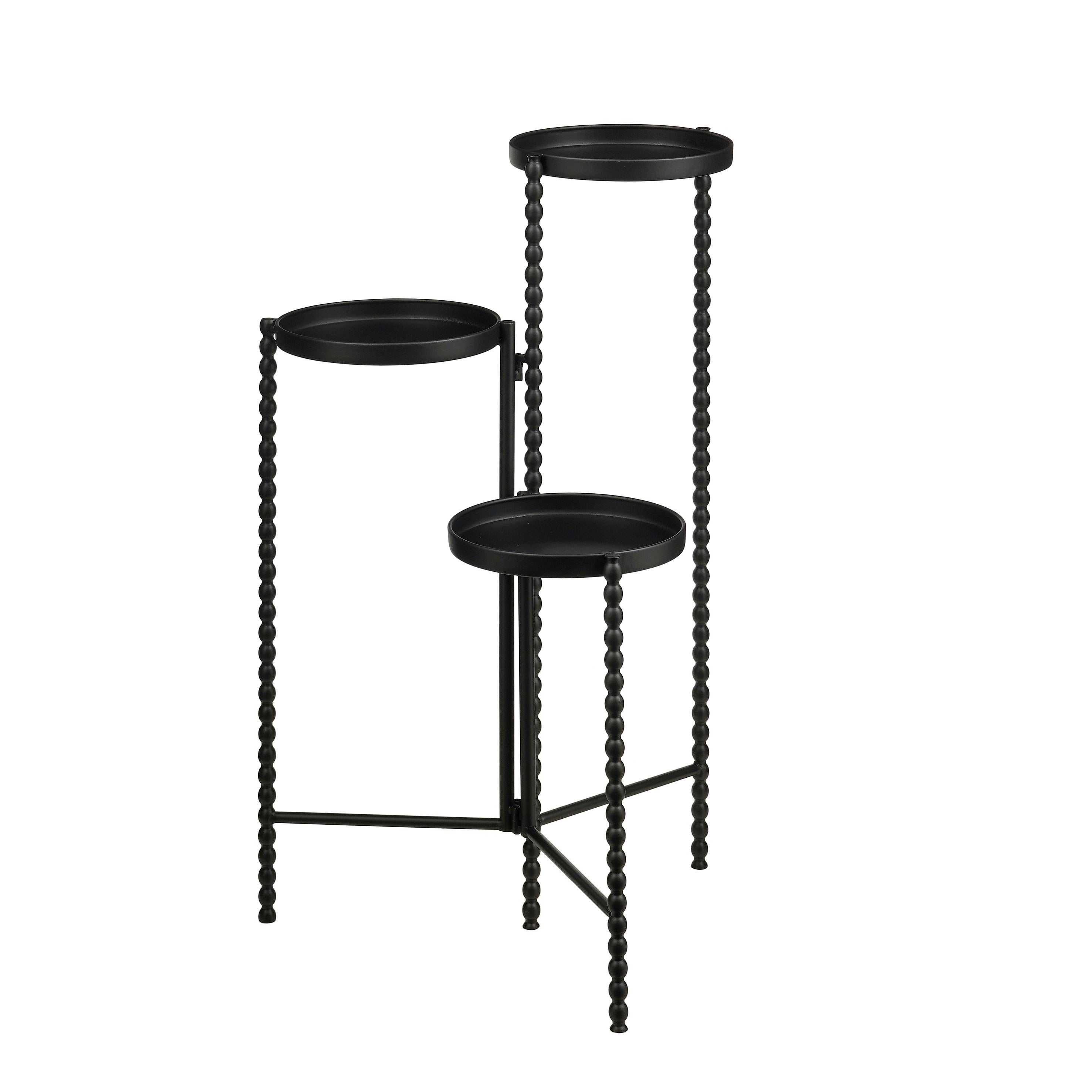 Mica Decorations Salvo Plantenrek - Plantenstandaard voor Kamerplanten - Plantentafeltje voor Binnen - Plantenonderzetter met Drie Plateaus - 40 x 40