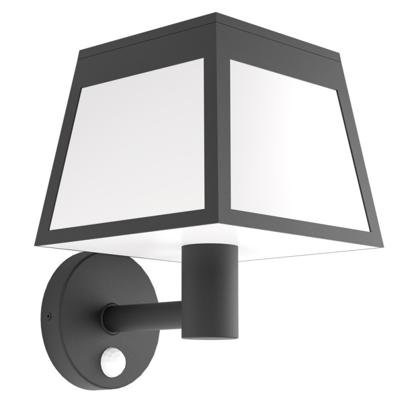 Applique LED solaire Altilia avec détecteur de mouvement noire 7,5 W EGLO