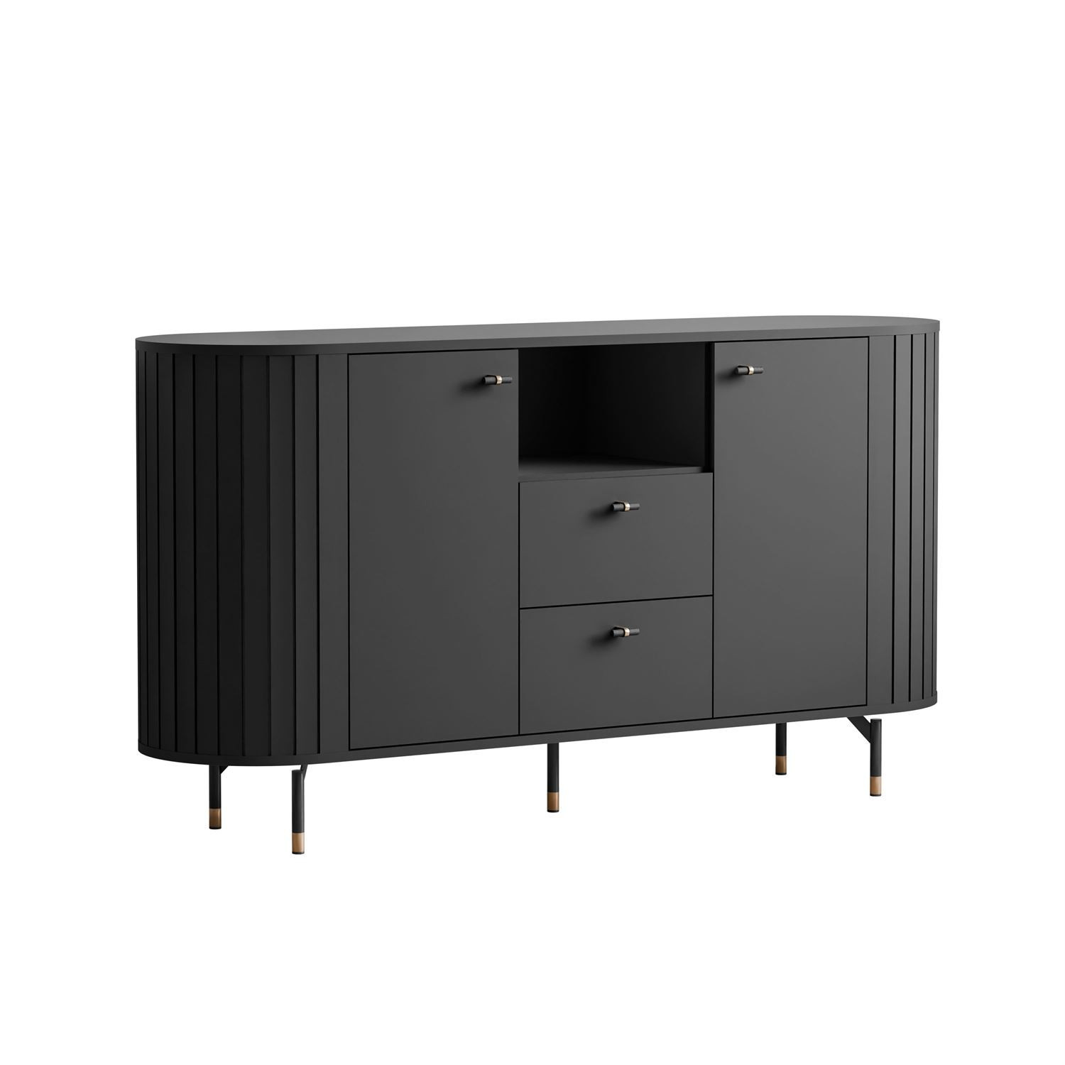 Komoda ELODIE 150 cm 2D2S, czarny