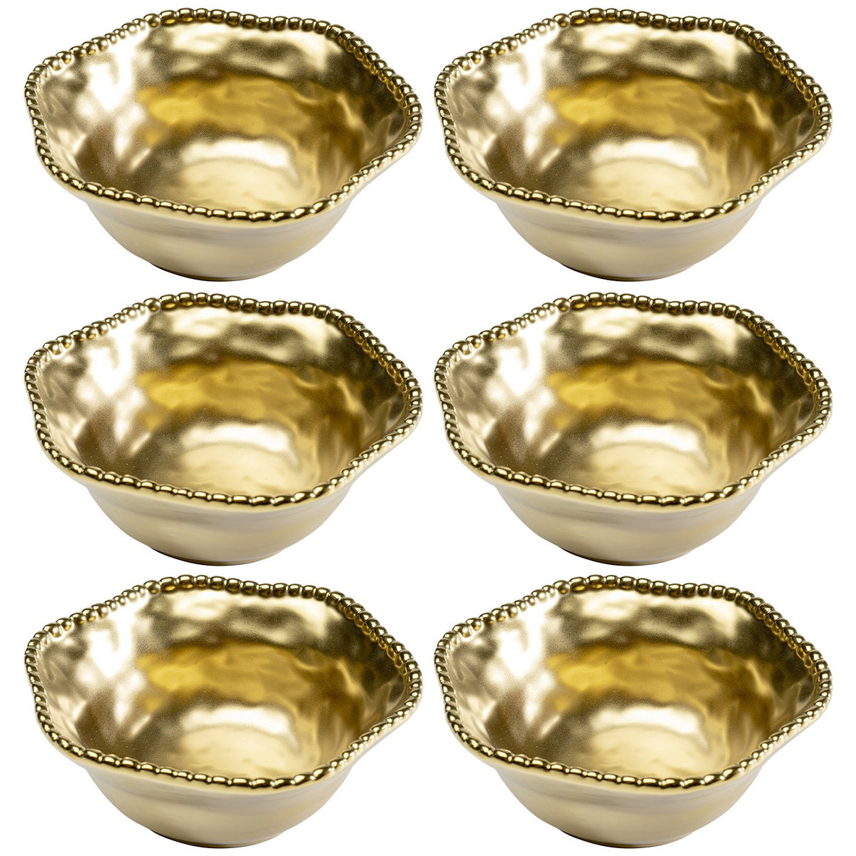 Kare Design Kommen Bell goud Ø16cm (6/Set)