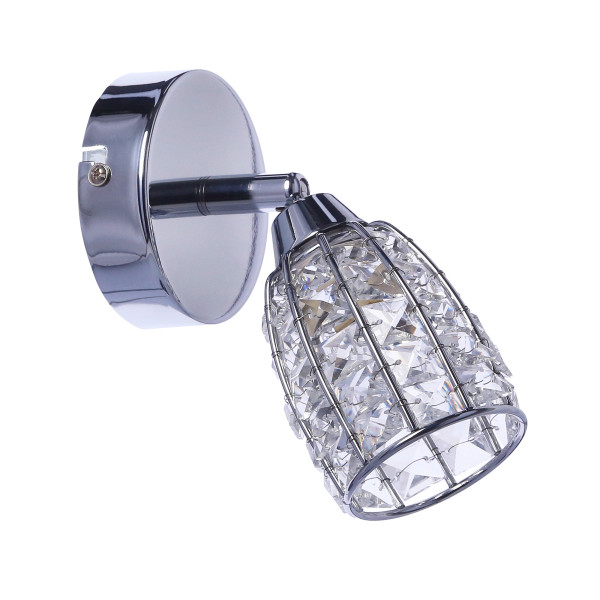 Lampa kinkiet SHIBA chromowy 1x15w g9 klosz bezbarwny