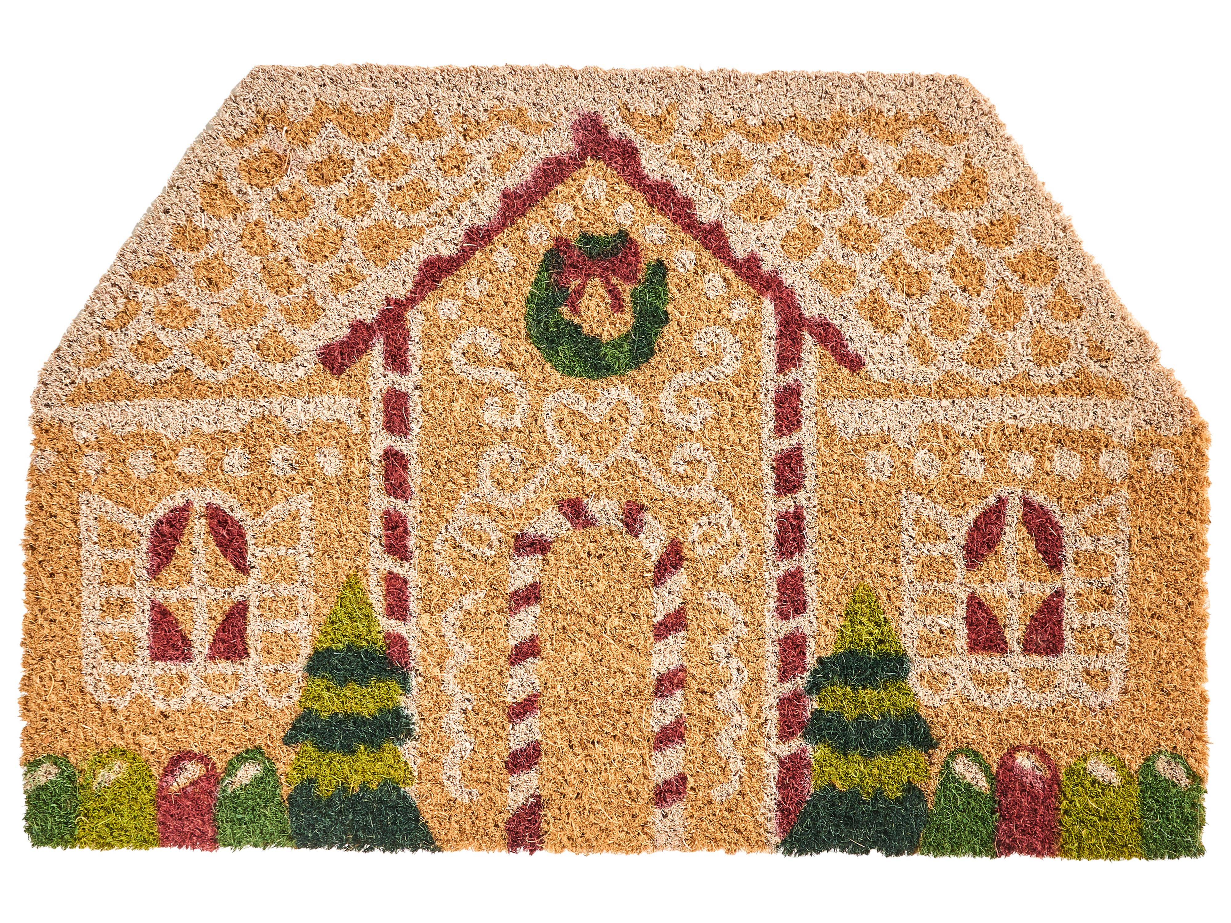Doormat SELATNA Natural 50 x 80 cm Christmas Motif Coir