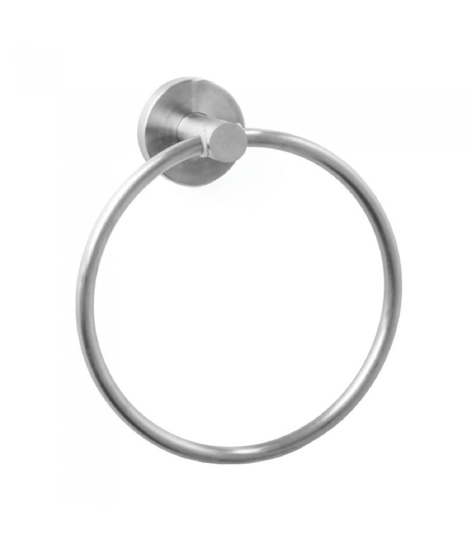 ROND - Porte-serviette mural en métal chromé D17,5cm