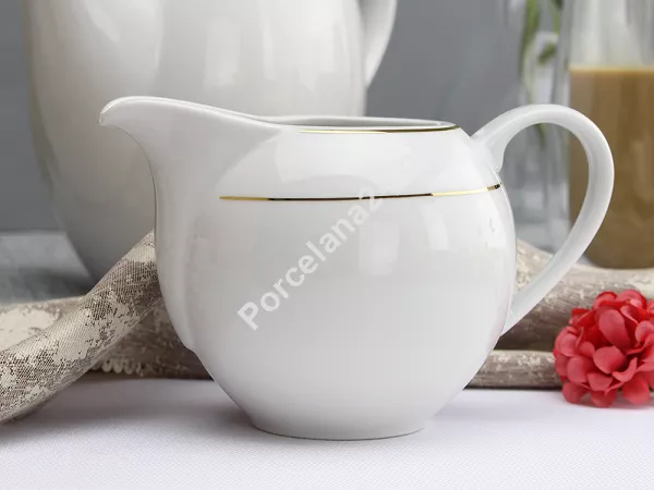 Garnitur do kawy na 12 osób (27 el.) Waza - Classic WA-08 złoty cienki pasek
